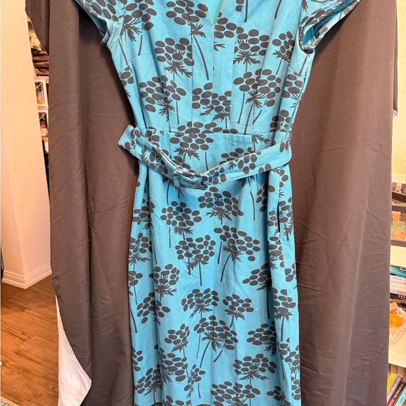 Boden “Martha” Day Dress – Blue Palm Print – UK12 / US8 - Picture 5 of 13